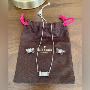 Y2K Kate Spade Moon River Pave Necklace and Earrings Set- NWOB